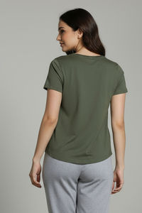 Zivame Knit Cotton Sleep Top - Four Leaf Clover — thumbnail 4